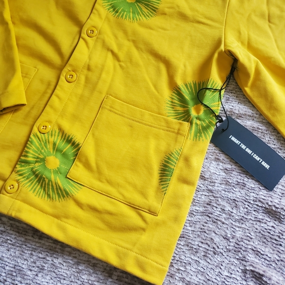 Pleasures Freeze Cardigan Yellow NWT - Picture 9 of 14